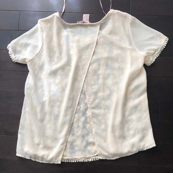 F21 Lace Tee with Open Back - Picture 6 of 7
